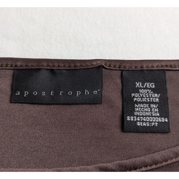 Brown cami wmns Apostrophe Top Sz XL fabric Polyester meas Bust 38"Length 14.5" - Picture 6 of 8